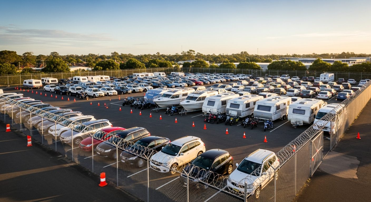 Outdoor secure storage yard near Thornleigh and Sydney's Upper North Shore